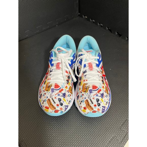 RARE Asics - Womens Gt-1000 Fourth Of July USA BBQ Summer Graphic Shoes Size 8.5 - Picture 2 of 8